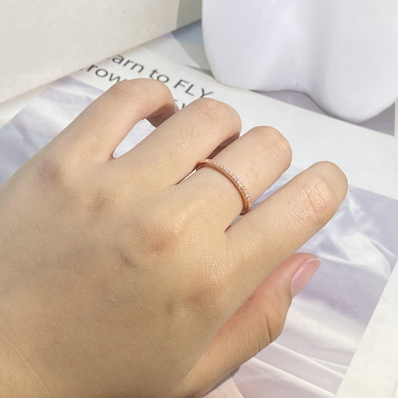 Women's 0.25 Carat Moissanite Rose Gold Stackable Ring